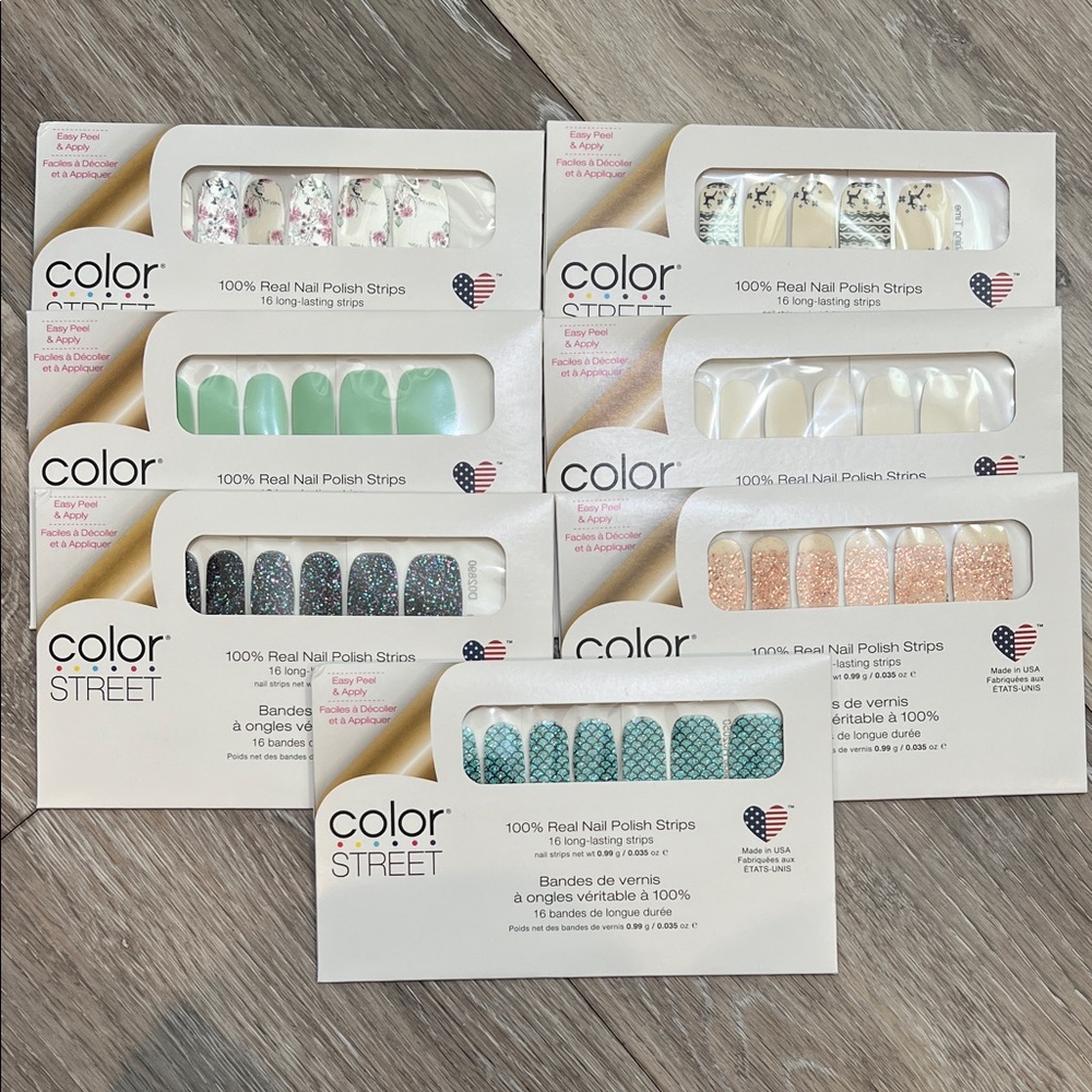 Color Street lot of 7 nail polish strips